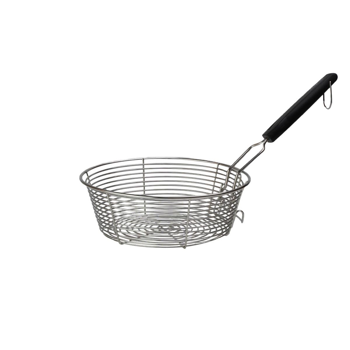 SANTOS Dutch Oven mit Deckel - inkl. Frittierkorb Ø 27,5 x9,5cm - 8,5 L/9 Qt Feuertopf - Gusseisen - ideal für Lagerfeuer, Feuerstelle, Kohle- oder Gas-Grill