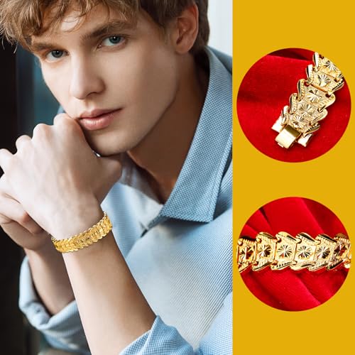 Cupimatch Mens Gold Bracelet Gothic Dragon Pendant Necklace Chain, Stainless Steel Charm Necklace 24 inch, for Halloween2