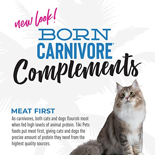 Tiki Cat Born Carnivore Complements Variety Pack, Chicken Blends, Wet, High-Protein & High-Moisture Cat Food Topper, 2.1 Oz. Cups (Pack Of 10) #TOP7