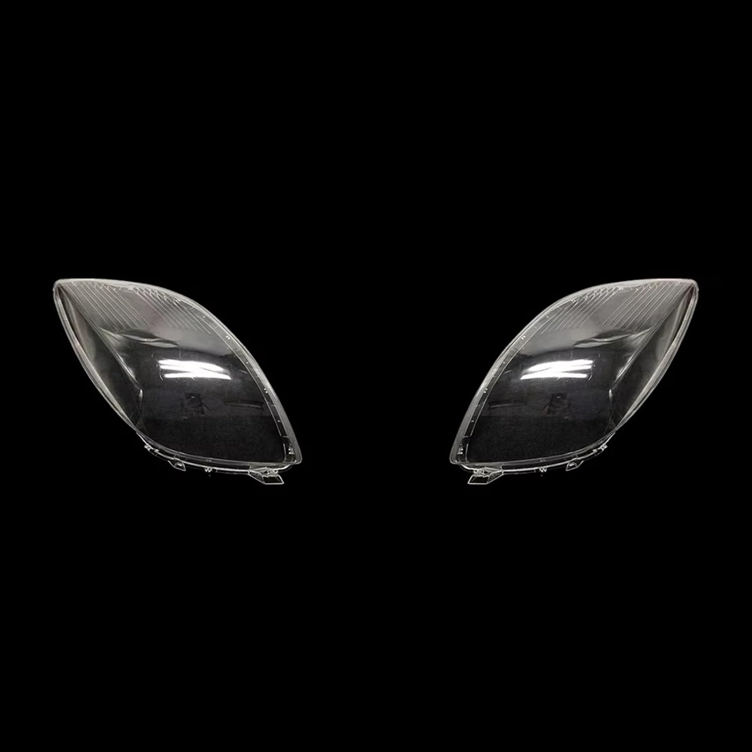 Clear Glass Headlamp Lens Compatible With Toyota For Yaris 2008 2009 2010 2011 Car Front Headlight Cover Glass Lens Caps Shell Auto Transparent Headlamp Housing Lampshade(1 pair)