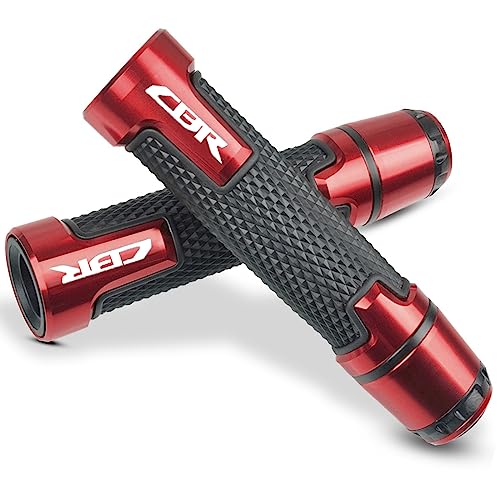 Universal 7/8'' 22mm Motorcycle Powersports Handlebar Grips with Bar End for Honda CBR600RR F2 F3 F4 F4i CBR650R 400 600 1000RR 250R 900RR 125R 150R 250R (Red)