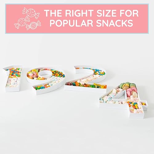 Miniatura 7 de Soul & Lane Números de cartón para fiestas de cumpleaños y aniversarios, caja de regalo de dulces rellenables, número 4