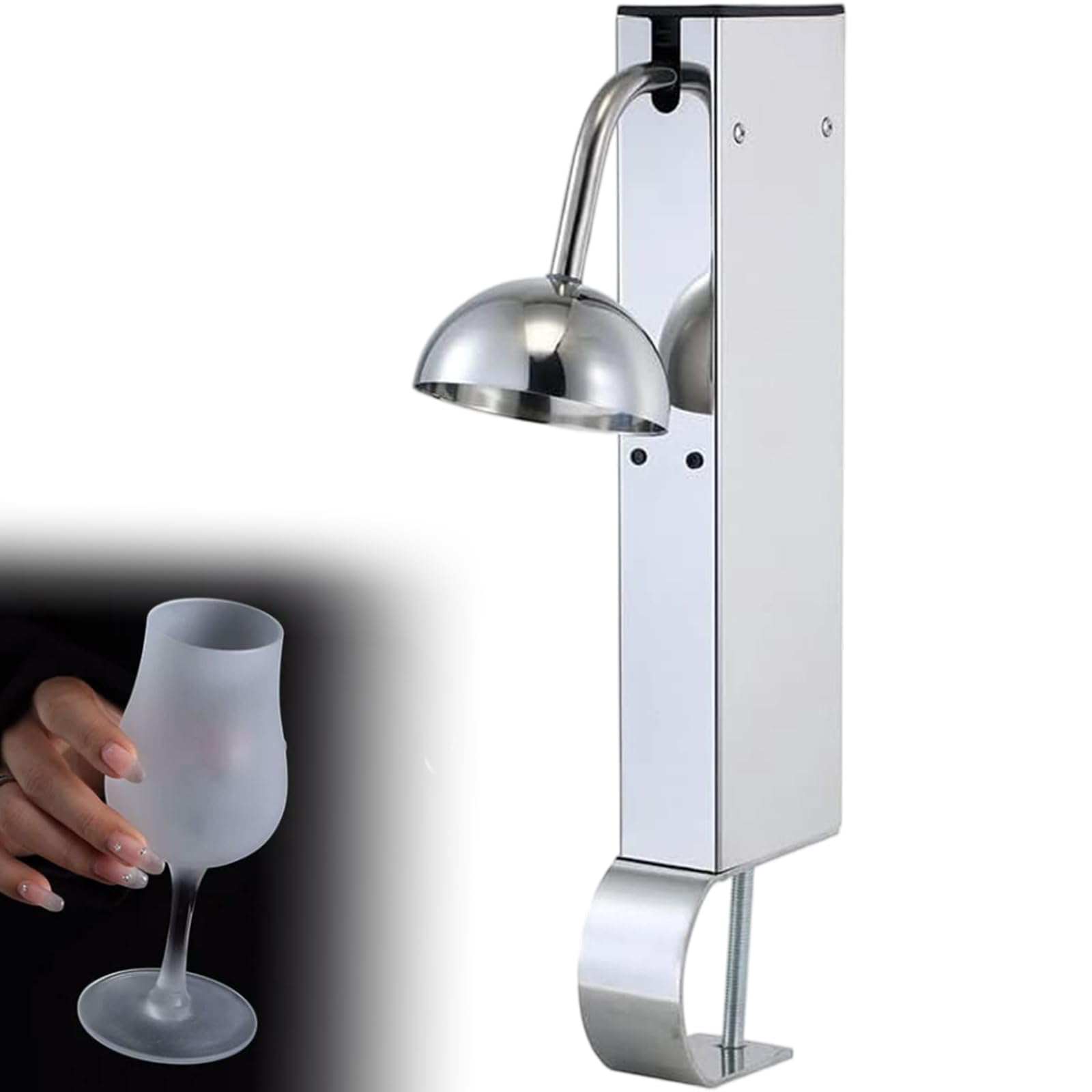 Xjleftonomie Glass Froster Co2 Glass Chiller, Commercial Ice Cup Machine, Quick Freeze To -25℃, Led Light, 6s Quick Cooling For Bar, Restaurant, Kitchen, Hotel B