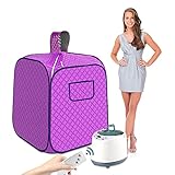 SEAAN Portable Steam Sauna Spa, Upgrade 2L Steamer Personal Foldable Lightweight Sauna Tent with...