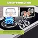 6 Pack Gas Stove Knob Covers – Heat-Resistant Baby Proof Stove Knob Locks with Universal Size, Stove Child Proof Knobs with Adhesive, Stove Safety Guard for Kids Toddler Pet(Transparent)