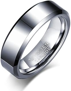 Nuevos anillos de carburo de tungsteno puro de color negro sólido Anillos de boda de compromiso para hombres Anillos de joyería