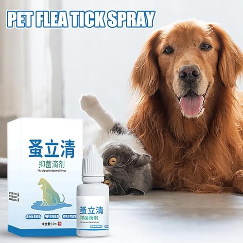 Spray anti -coceira para cães, pulgas e spray de carrapato para animais de estimação | 15 ml de coce