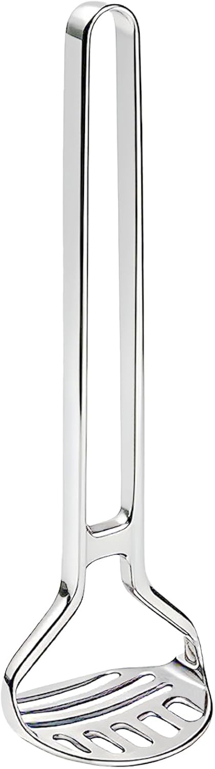 Heavy Duty One-Piece Potato Masher - Solid Stainless Steel, No Seams Never Breaks - Effortless Mashing for Potatoes, Beans, Avocados - Dishwasher Safe & Rustproof, 11-Inch Kitchen Heirloom