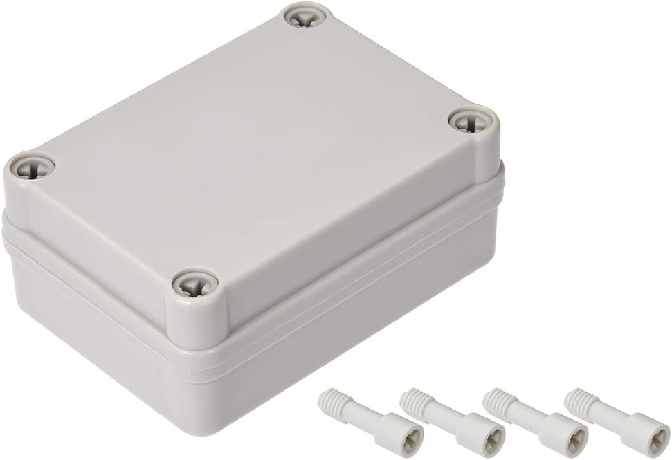 uxcell 110mmx80mmx45mm Dustproof IP65 Junction Box DIY Case Enclosure Gray
