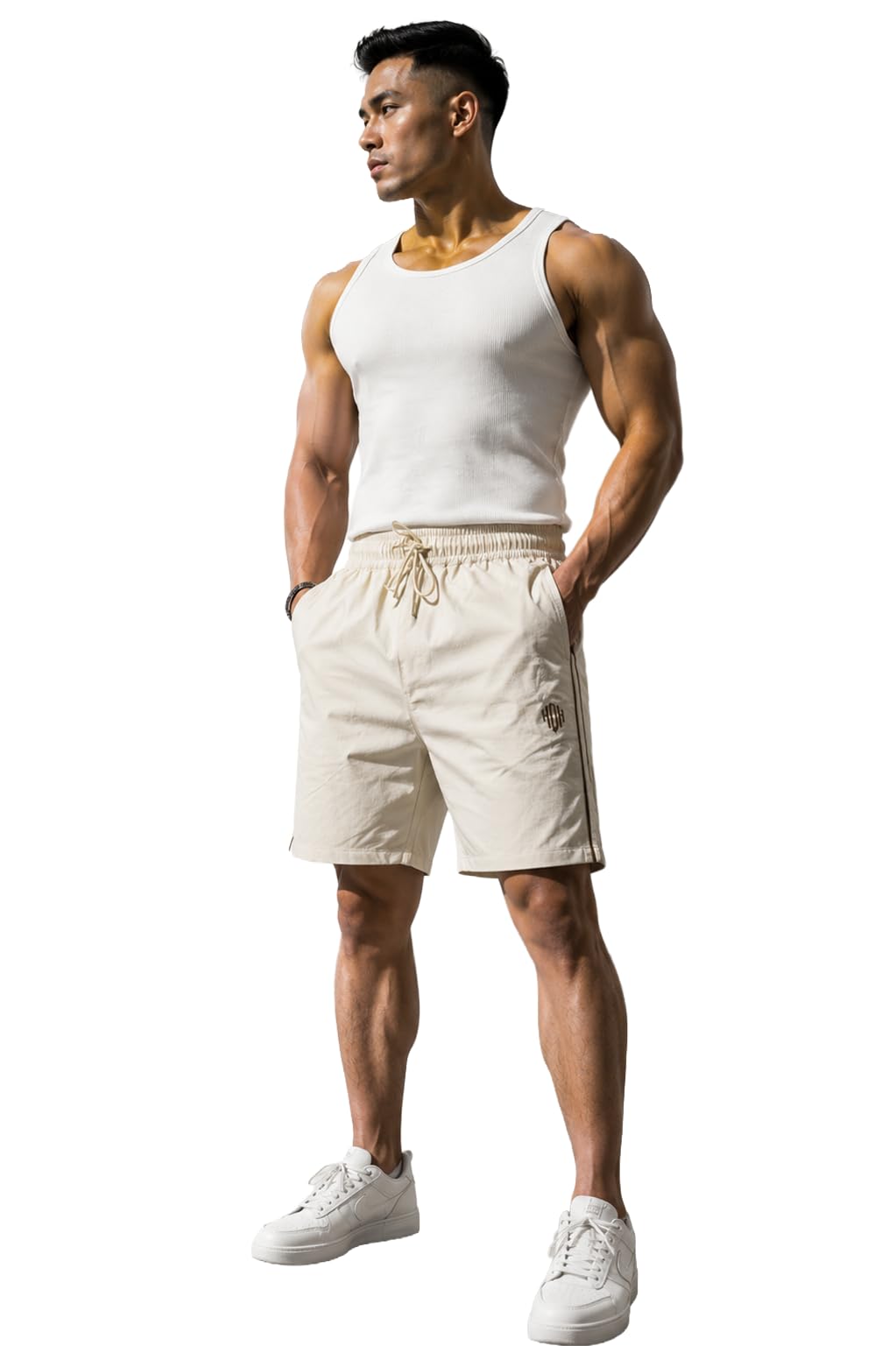 DriftX Men's Training & Gym Shorts | Premium Cotton Blend with Stretch | Lightweight Breathable Sports Shorts | Zip Pocket Regular Fit | Workout, Running Everyday Wear-image-10