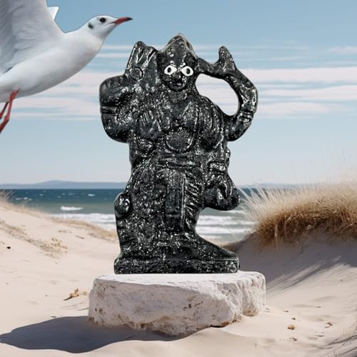 Image of Denique Pure Iron Lord Shani Dev | Shani Maharaj Murti Idol for Home, Temple Pooja & Decorative Showpiece (7 Cms)