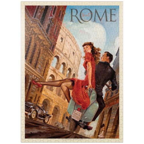 MyPuzzle Italy: Rome By Vespa, 1000-Piece Puzzle