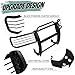 HECASA Front Bumper Protector Brush Grille Guard Compatible with Nissan 2001-2004 Frontier Powder Coated Black Steel