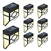 Otdair Solar Deck Lights, Solar Fence Lights Outdoor, 2 Modes Wall Mount Fence Post Lights LED for Garden, Landscape, Decoration, Pathway, Patio, Fence, Deck, Yard, White/Color Changing, 8 Pack