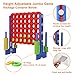 LDDAL Giant 4 Connect in a Row Game, Height Adjustable Jumbo Yard Games for Kids and Adults Outdoor Play, Backyard Large Four Connect Floor Games, Patent Authorized (Blue/Red)