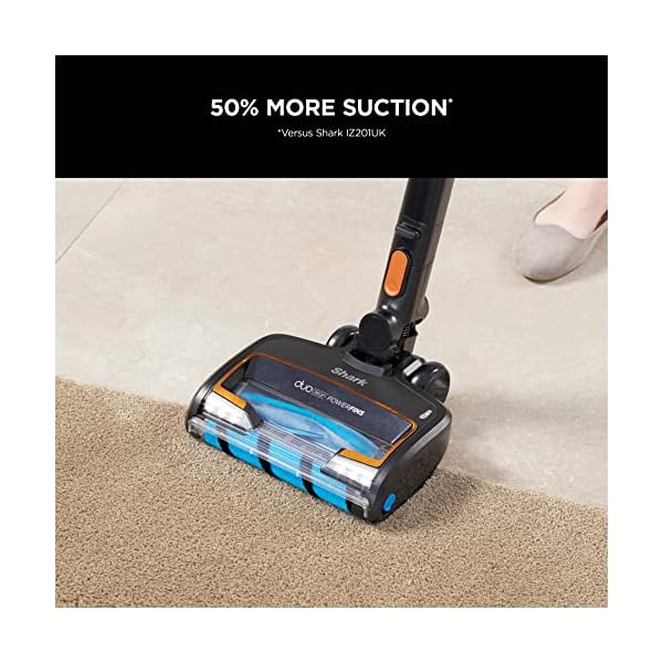 Shark Cordless Stick Vacuum Cleaner with Anti Hair Wrap, 60 Minute Run Time Battery, Flexible DuoClean Vacuum Cleaner with Multi-Surface & Crevice Tools, Black & Copper IZ300UK