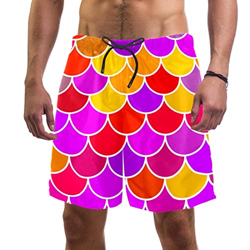 Maillots de bain pour hommes Lurnise au séchage rapide et motif écailles