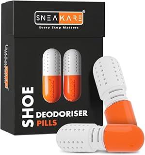 SNEAKARE Shoe Pills, Shoe Odor Eliminator Pills, Infused With Fragrance, Suitable Shoe Odor Remover, Shoe Refresher, Moisture Absorbing Shoe Smell Remover, Compact Siz