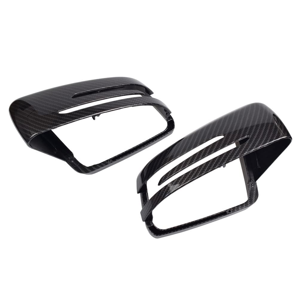 Tappi per specchietto retrovisore auto per Mercedes Benz W176 | 1 paio di tappi per retrovisore per Mercedes Benz W246 W212 W204 C117 X156 X204 W221(Fibra di Carbonio)
