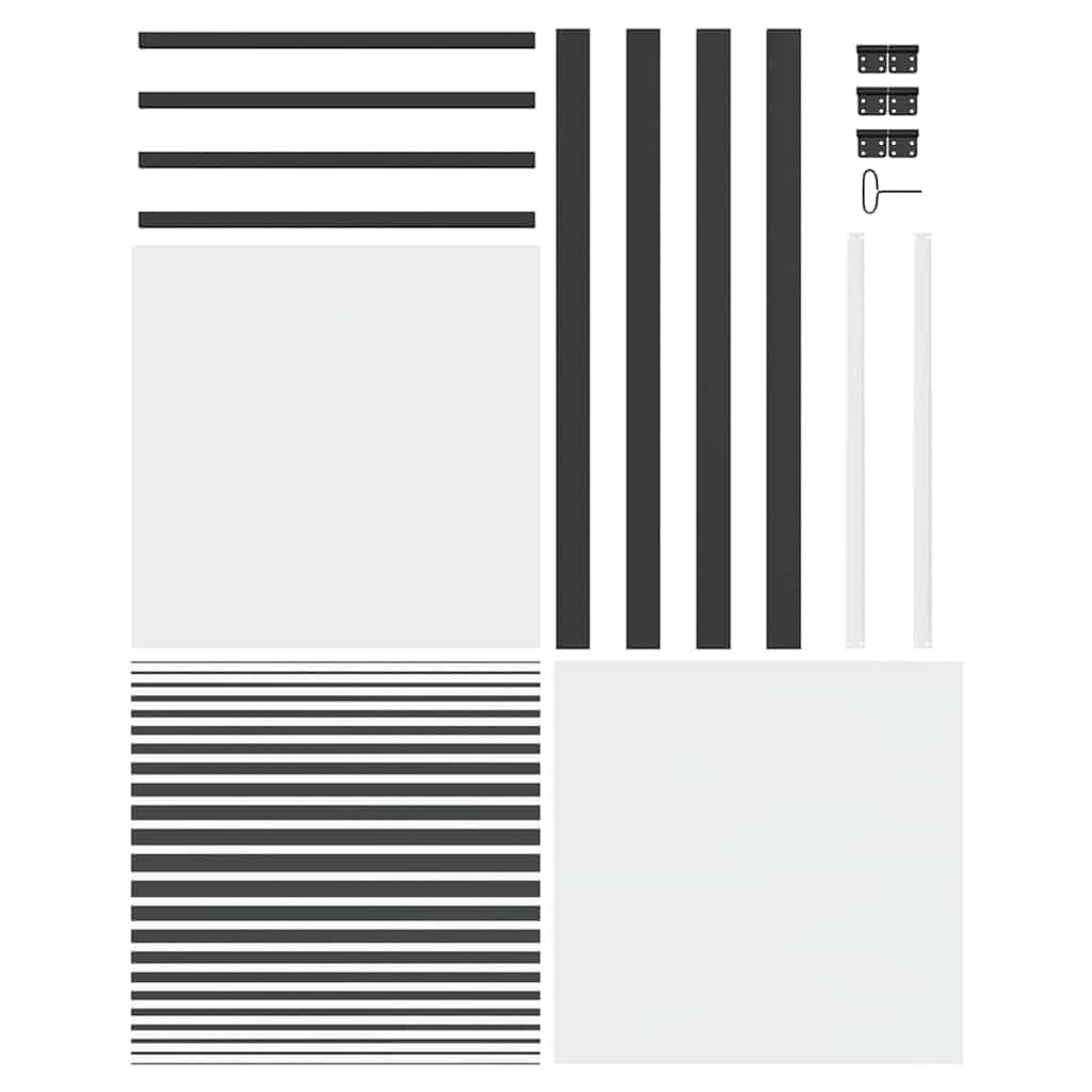 Szklane drzwi w paski, czarne, z aluminiową ramą, 76 x 3,5 x 201,5 cm, do użytku wewnątrz pomieszczeń, z blokadą, idealne jako drzwi wejściowe, drzwi wejściowe do mieszkania i nowego budynku
