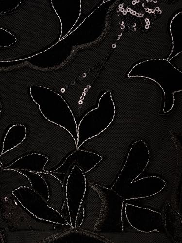 Image of Adrianna Papell Women's Halter Velvet Tulle Dress