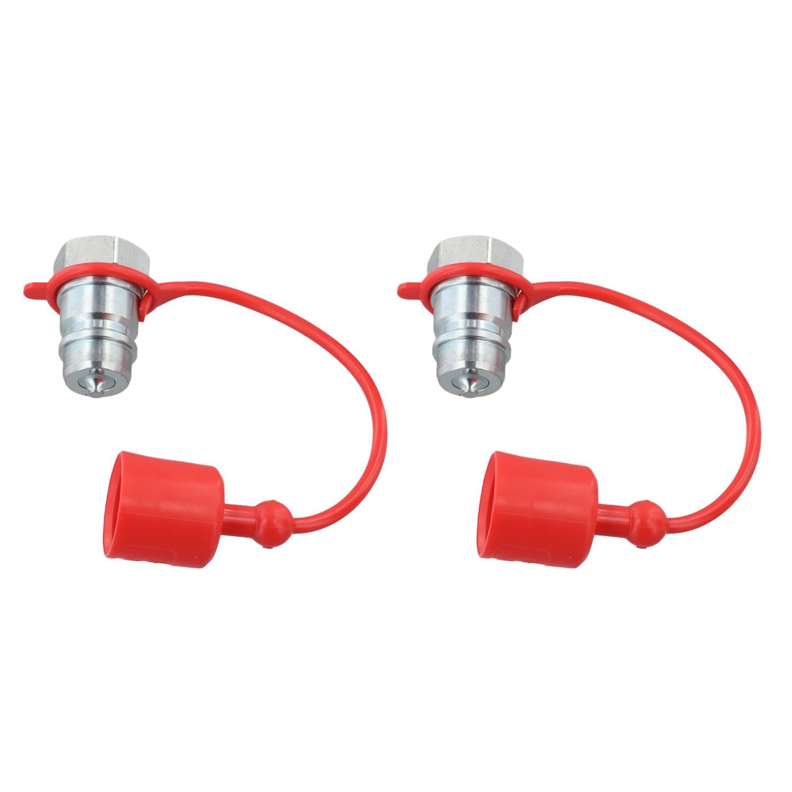 Lot de 2 coupleurs hydrauliques à connexion rapide, ISO7241-A pour un style pionnier, raccords en acier au carbone 3600 PSI avec pour la construction agricole, 1/2 1/4 3/8 NPT