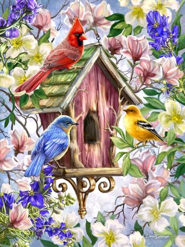 Springbok Spring Awakens 500 Piece Bird Garden Jigsaw Puzzle for Adults