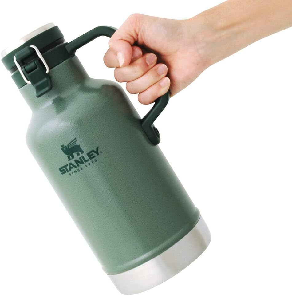 Stanley 01941-076 Classic Vacuum Growler, 0.4 gal (1.9 L), Green, Ice Container, Carbonated Drinks, Beer, Cold Retention, Camping, Dishwasher Safe, Genuine Japanese Product