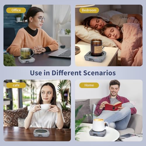 Image of VOBAGA Mug Warmer, Coffee Cup Warmer for Desk Auto Shut Off After 4 Hours, Candle Warmer with Three-Temp Settings, Coffee Mug Warmer for Cocoa Tea Ideal Coffee Gift Birthday