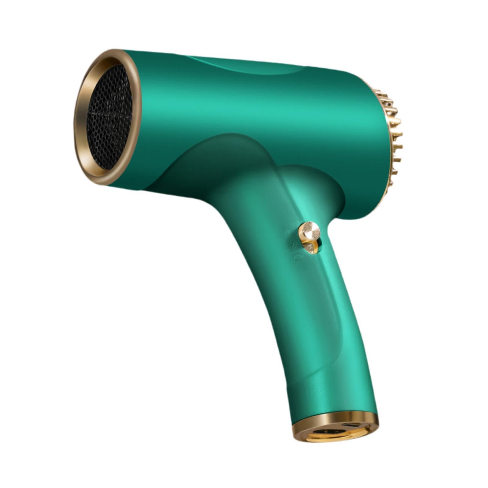 Colcolo Secador de pelo de viaje, secador de pelo inalámbrico, compacto, secador para el cuidado del cabello, profesional, eléctrico, secador de pelo para, VERDE