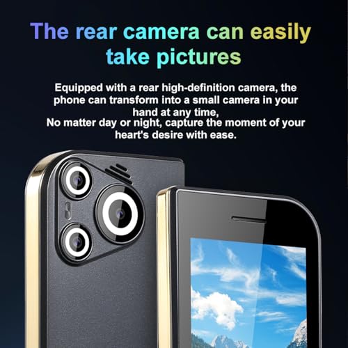 Image of Unlocked Senior Cell Phone - 2.8'' Easy-Use Mobile with 3800mAh Long Battery, Tri-SIM Standby, 64GB Expandable & Multi-Language (Gold)