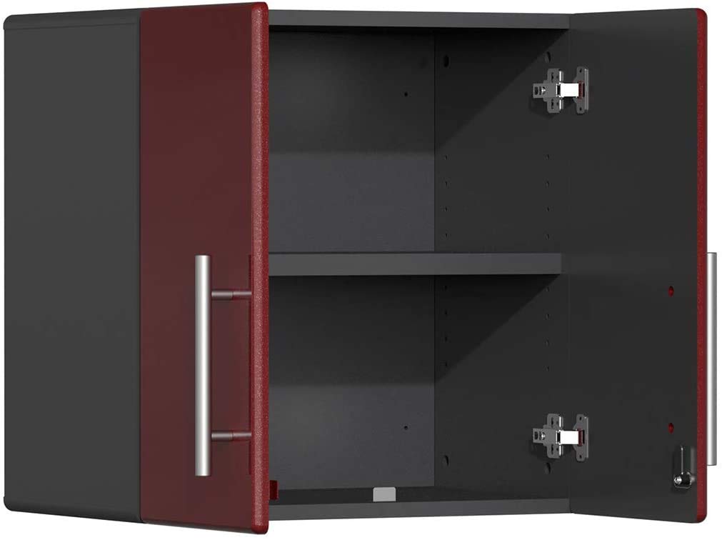 Ulti-Mate UG28060R 6-Piece Garage Wall Cabinet Kit in Ruby Red Metallic Grey