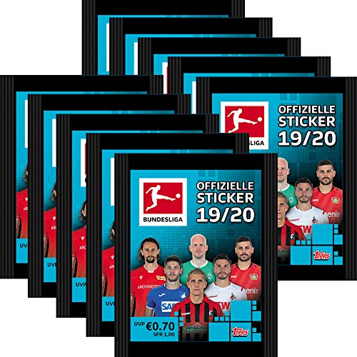 Preisvergleich Produktbild CAGO Topps Bundesliga Sammelsticker 2019 / 20 - 10 Tüten