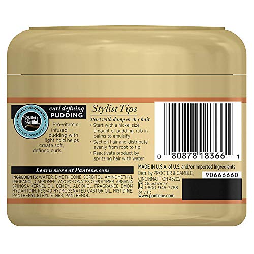 Pantene Gold Series Pudding Curl Defining 7.6 Ounce Jar (225Ml) (2 Pack) #TOP1