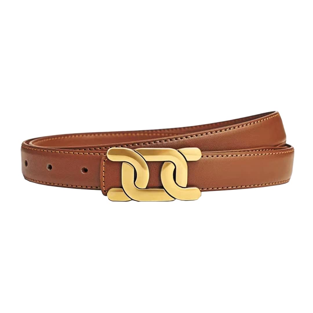 Yuanguwomens Belts For Jeans Womens Leather Belt With Gold Buckle