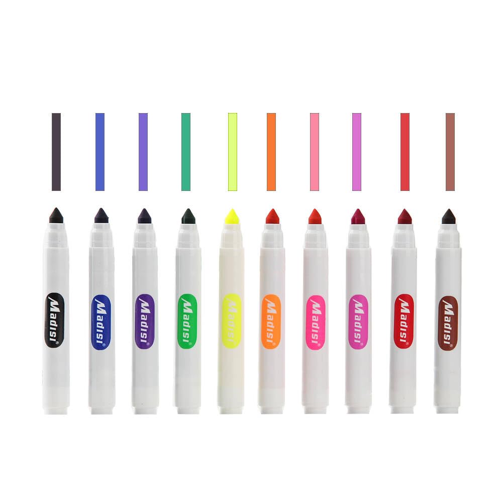 Madisi Lot de 240 marqueurs lavables, couleurs assorties, pour salle de classe
