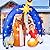 Rocinha Christmas Inflatable Nativity Scene Outdoor 7.5FT W Inflatable Christmas Decorations for The Yard, Christmas Blow Up Decorations with Star of Bethlehem Archway, Blow Up Nativity Scene Outdoor