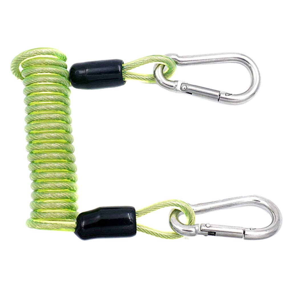 Easnea Scuba Diving Lanyard Coil Strap Ring for Scuba Diving Photography Equipment Choice of Color Green