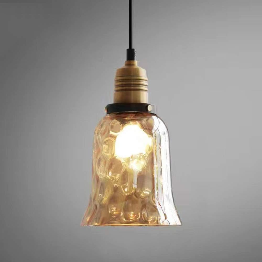 Lámpara colgante de cristal con diseño ámbar y altura ajustable para el fregadero