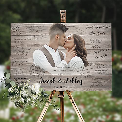 Awesometik Custom Portrait from Photo - Wedding Painting on Wood,