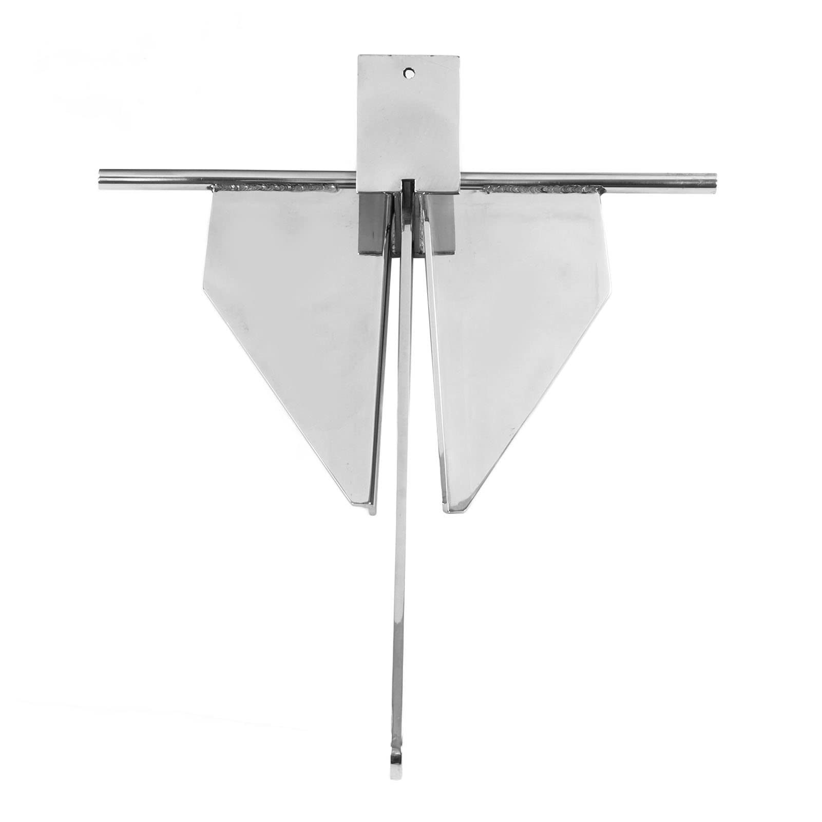Ejoyous Ancora per Barche Ancora con Rampino in Acciaio Inossidabile 5 Kg Antiruggine Affondamento Rapido Forte Presa per Yacht e Design Saldato a Caldo 55 X 47 Cm per Fondali Marini di Sabbia e Fango