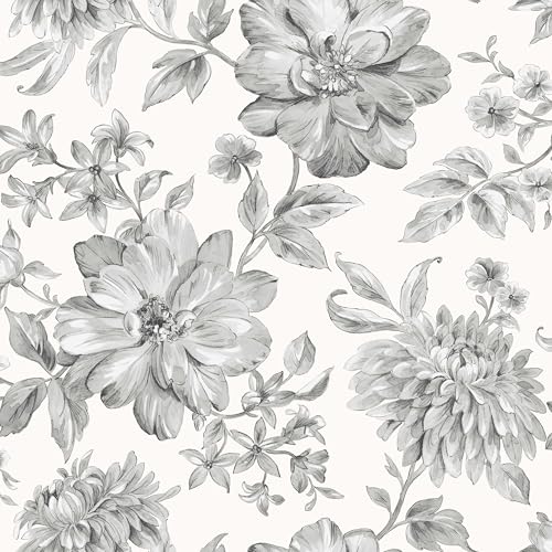 Fine Decor FD43612 Isabella Floral Rouleau de papier peint Gris