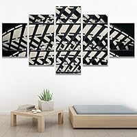 SIGNWIN 5 Panel Canvas Wall Art Solid Structures for Home Decorations Ready to Hang - 60