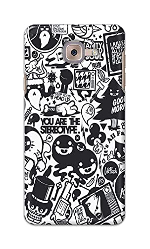 Image of Printed Hard Back Cover Case for Samsung Galaxy J7 Max Back Cover (Mixed Cartoon) -702