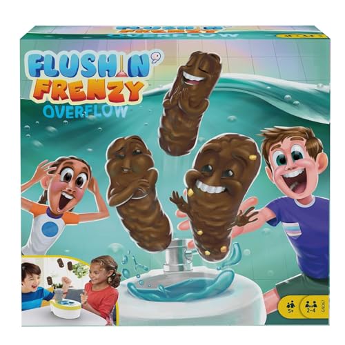 Mattel Games Baño Boom Destapa y atrapa desbordado, juego de mesa para niños y niñas +5 años (Mattel GND67)