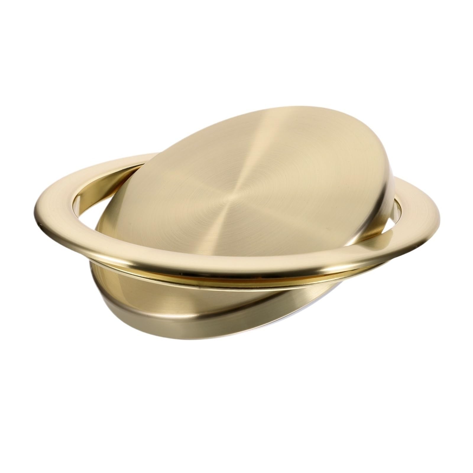 Stainless Steel Embedded Trash Bin Lid Swing Cover Recessed Countertop Garbage Can Rust Proof Quiet Round Effortless cleaning