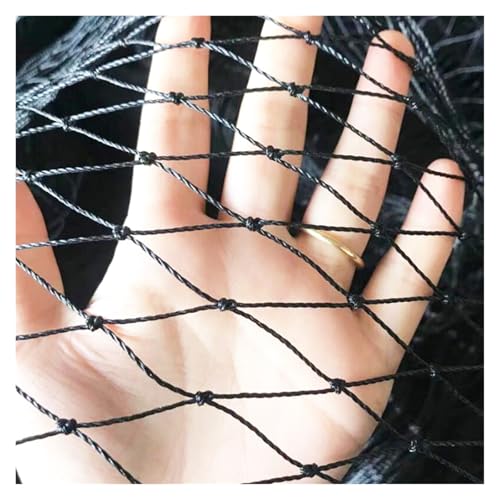 FNUQCOA Heavy Duty Black Garden Net Bird Netting Chicken Fence Mesh for Poultry Aviary Pens Pen to Anti Deer Hawk(2Mx15M)