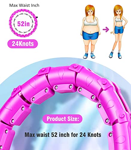 Foto von Smart Hula Hoop Reifen Erwachsene, Hullahub Reifen Zum Abnehmen, 24 Verstellbare Glieder, Fitness Reifen Leise für Gewichtsverlust, Fitness, Abnehmen
