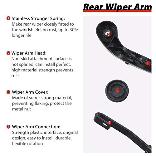 Replacement For Bmw X5 E53 1999-2006 - Rear Windshield Wiper Back Arm Blade Assembly - Otuayauto Factory Oem Style 61627068076 #TOP2