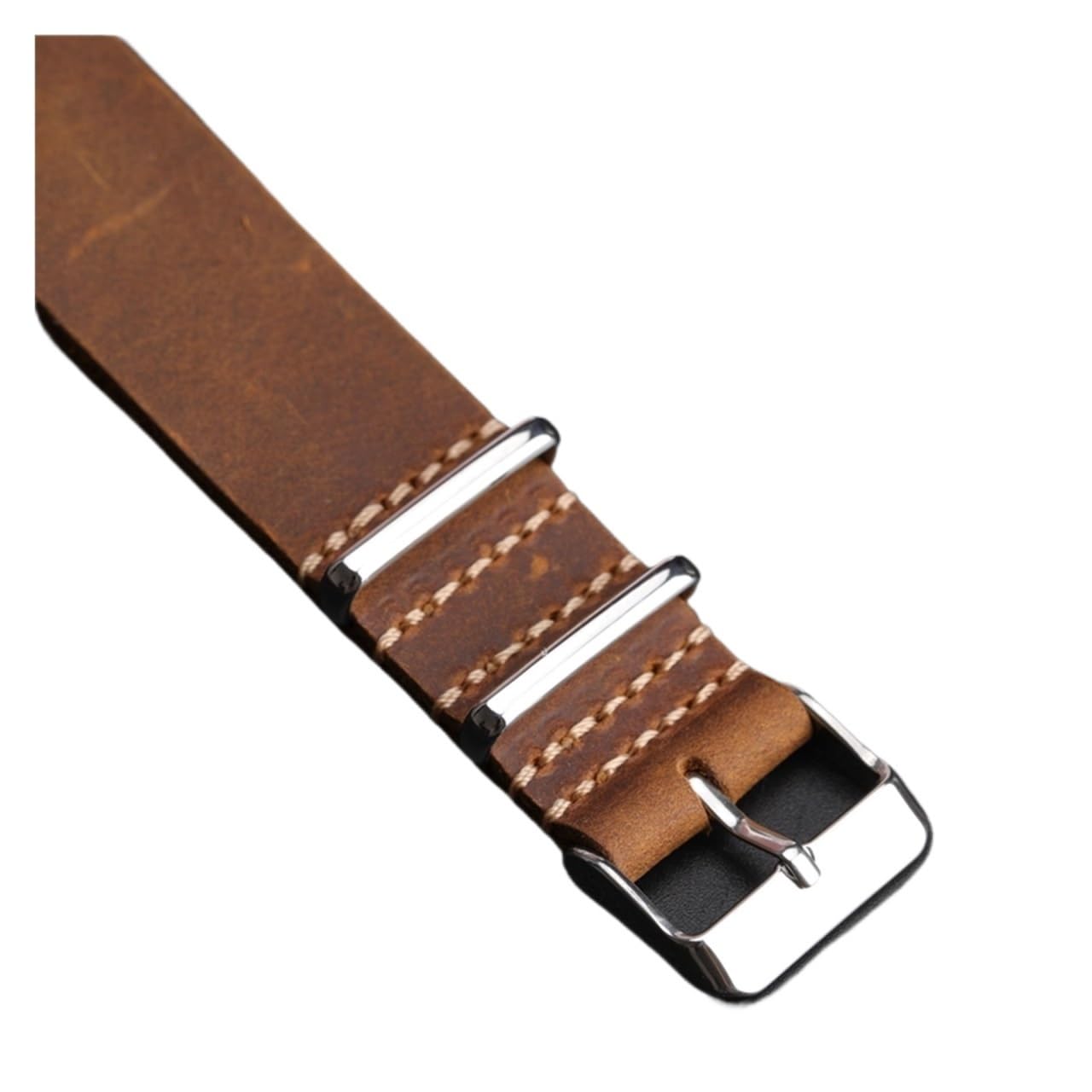 XILILHC ﻿ Cinturino In Pelle 18 20 22 24MM Fatto A Mano, Cinturino Morbido In Pelle Bovina Di Strato Superiore, Stile Retrò
